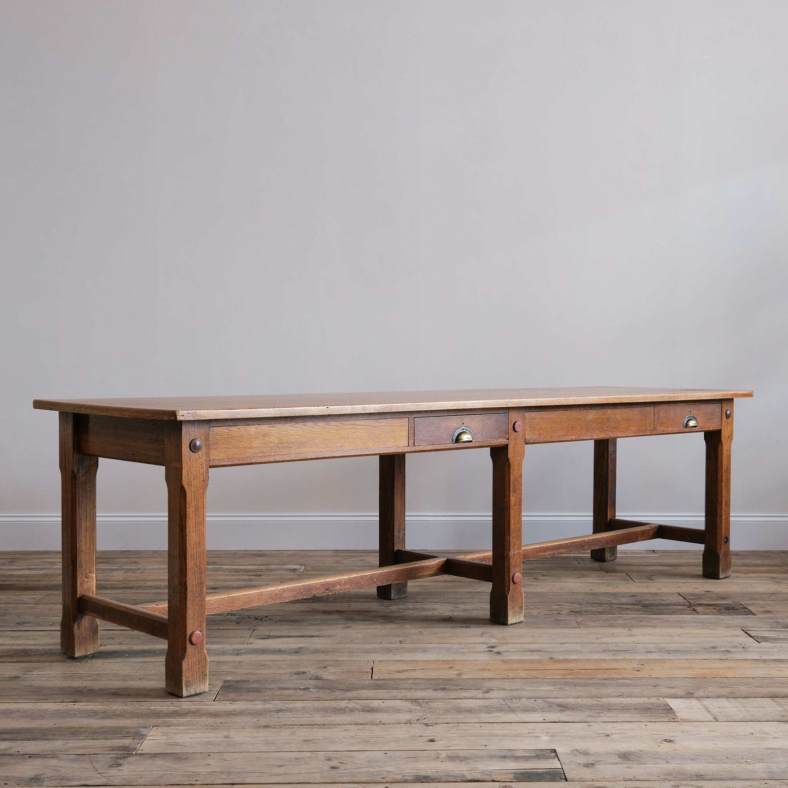 Antique Early 20th Century Oak Refectory Dining Table photo for sale