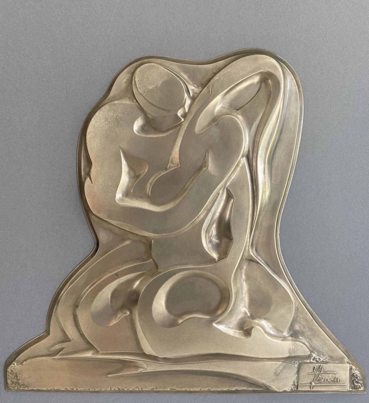 Painting Representing A Brass Sculpture. Around 1970 photo for sale