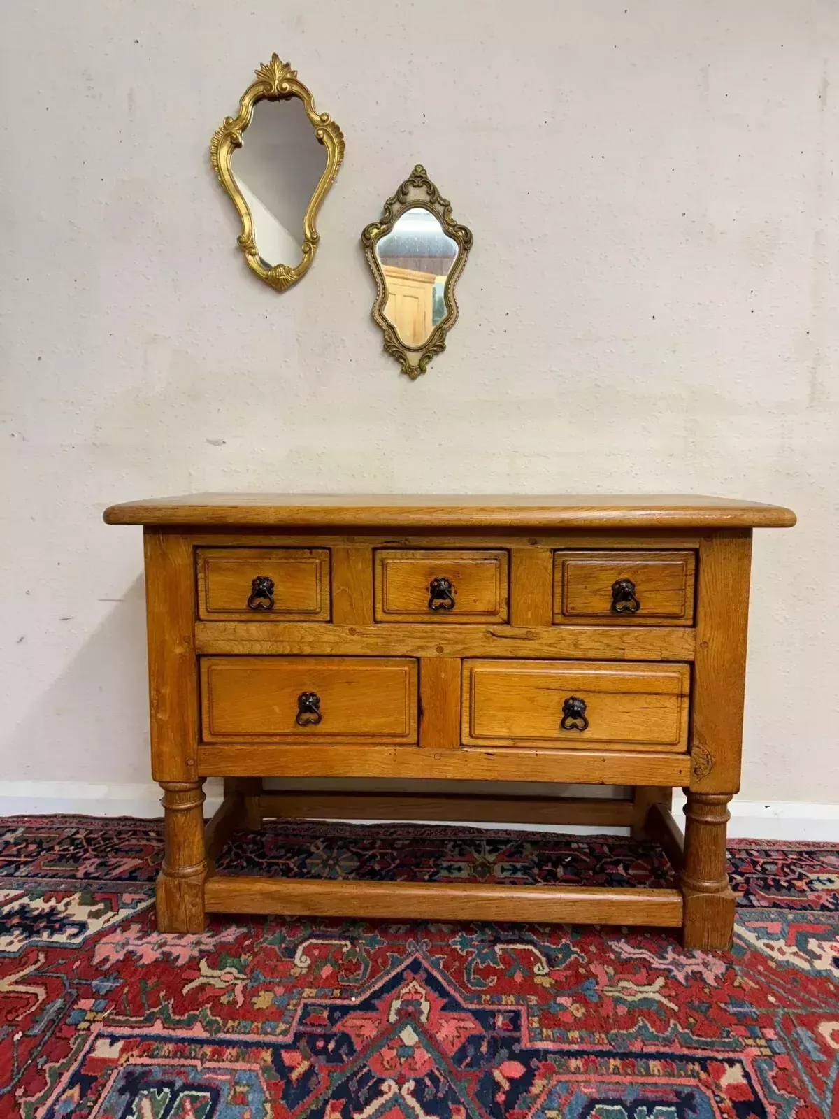 Fantastic Quality French Country Oak Low Chest/Dresser Circa 1920