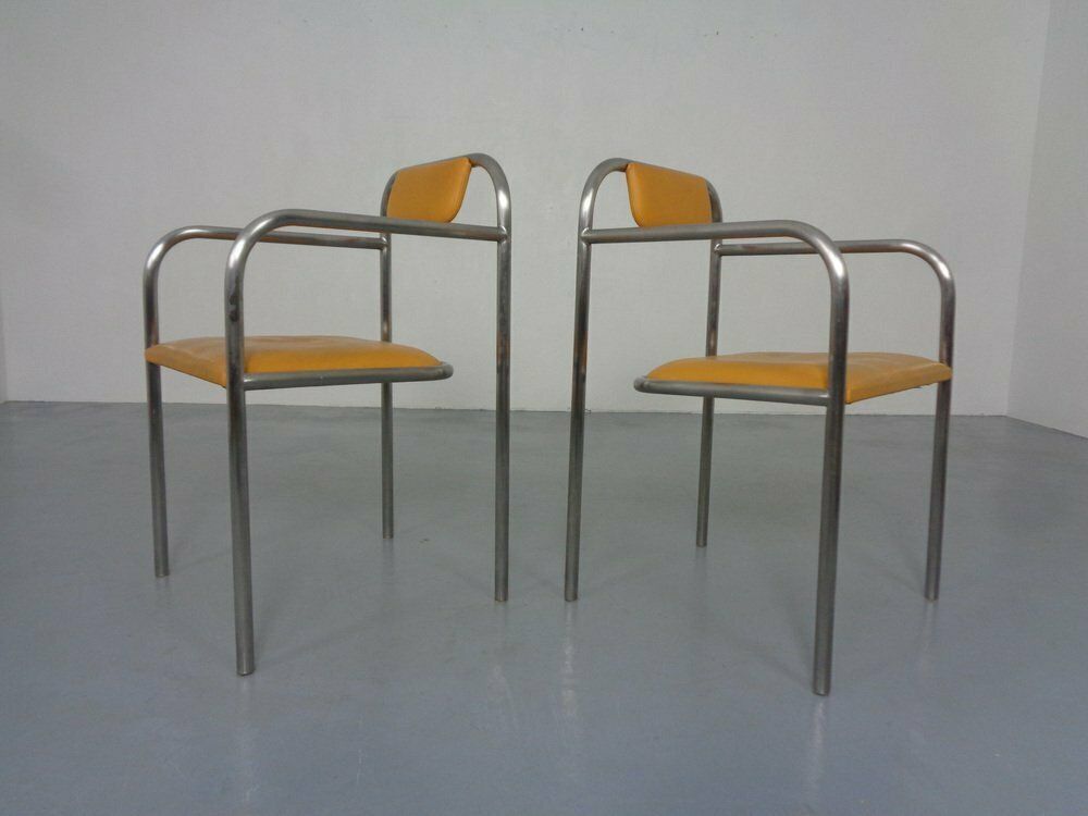 Minimalist Tubular Steel Armchairs By Thomas Wendtland, 1970s, Set Of 2 photo furniture