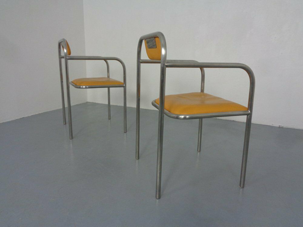 Minimalist Tubular Steel Armchairs By Thomas Wendtland, 1970s, Set Of 2 photo vinterior