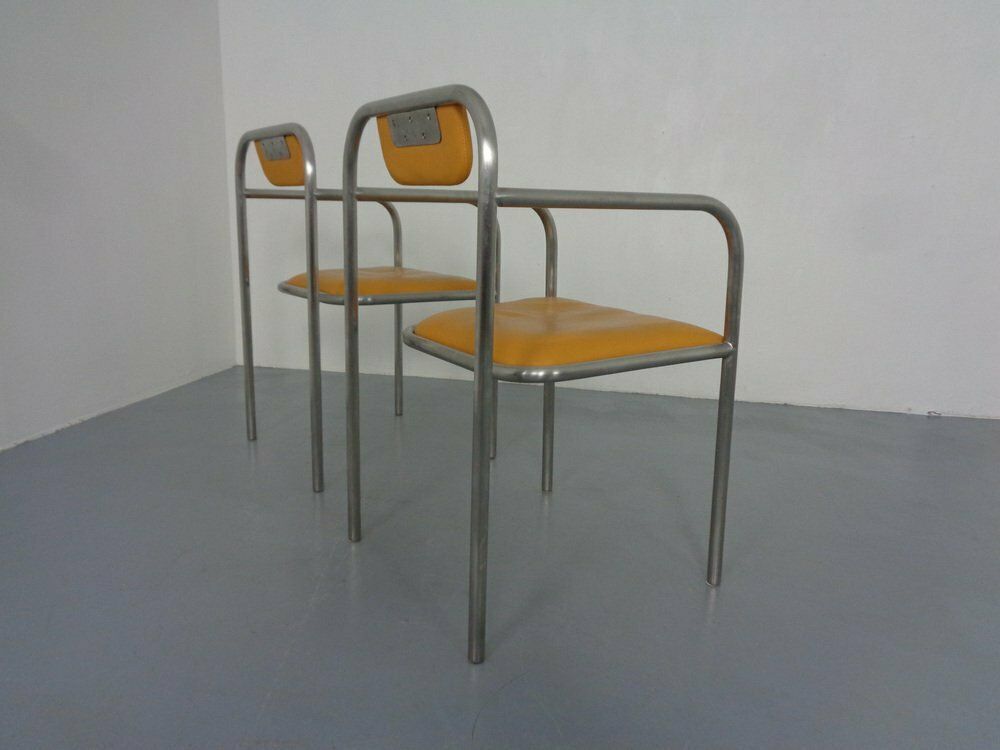 photo vinterior Minimalist Tubular Steel Armchairs By Thomas Wendtland, 1970s, Set Of 2