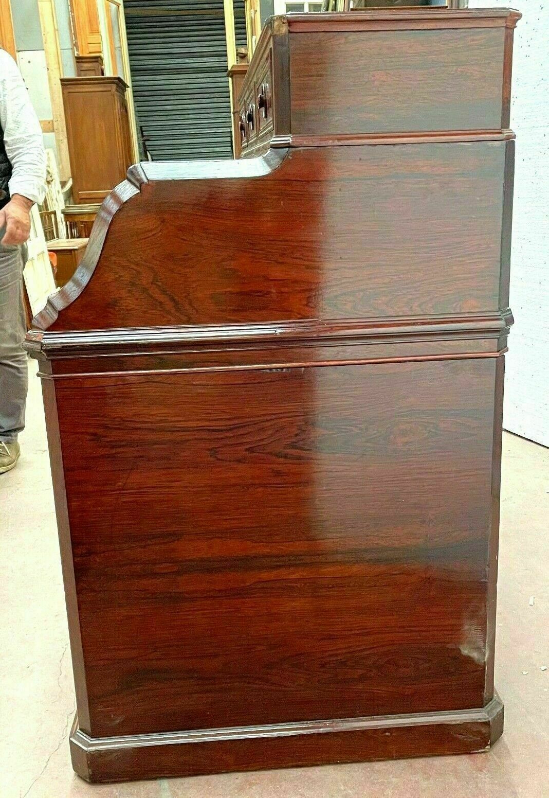 Napoleon III Desk In Rosewood With Caissons And Bleachers XIX Century photo for sale