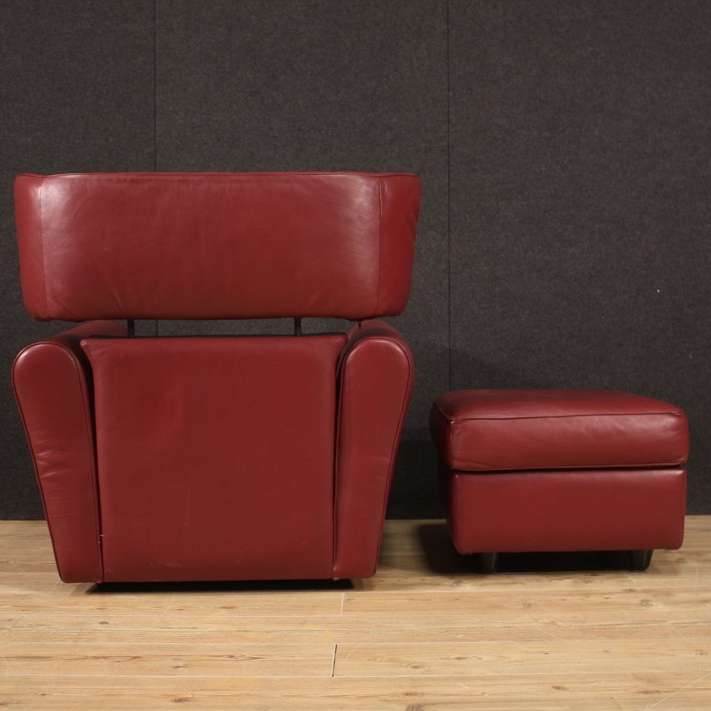 Italian Armchair With Footstool From The 80s photo furniture