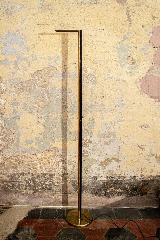 Italiaanse Messing Halogeenvloerlamp, Jaren 1970