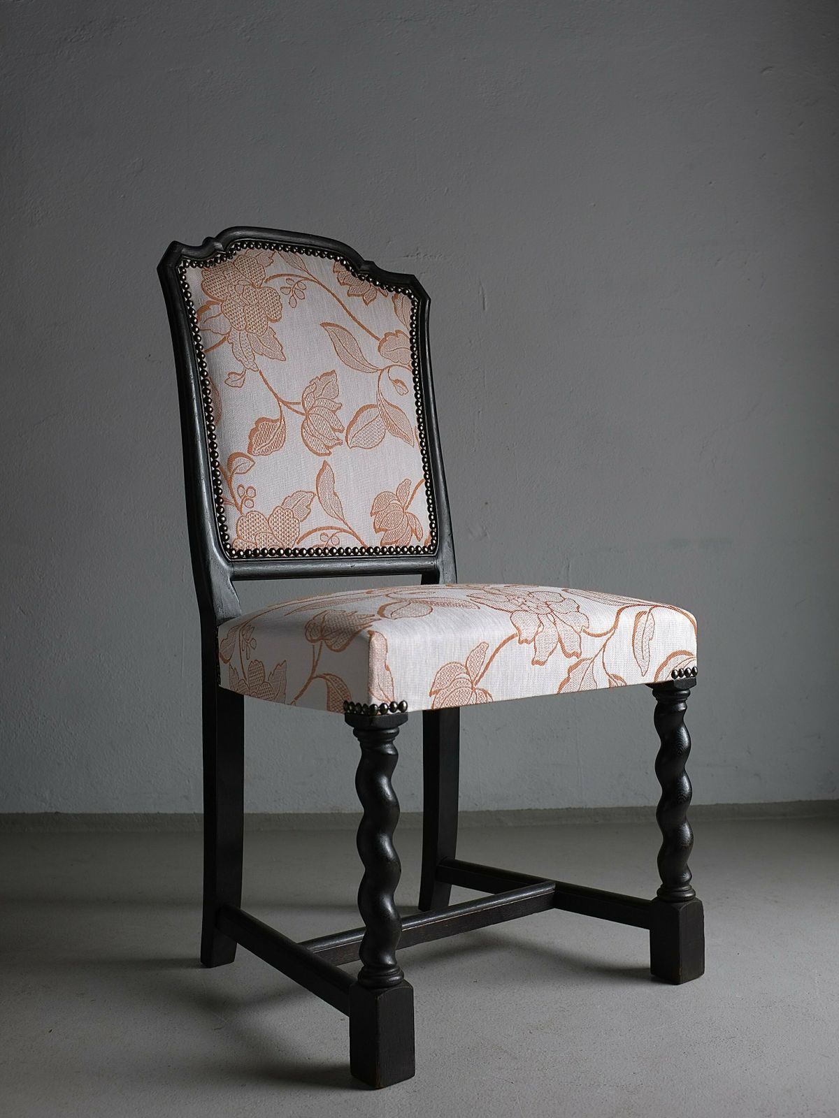 2 Oak Chairs | Barley Twist Legs | Sweden | 1920s photo for sale