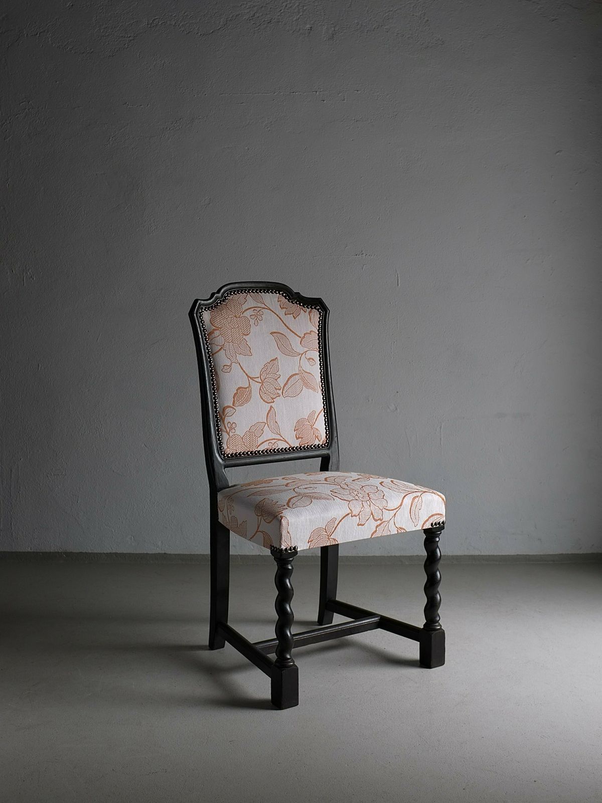 2 Oak Chairs | Barley Twist Legs | Sweden | 1920s photo buy