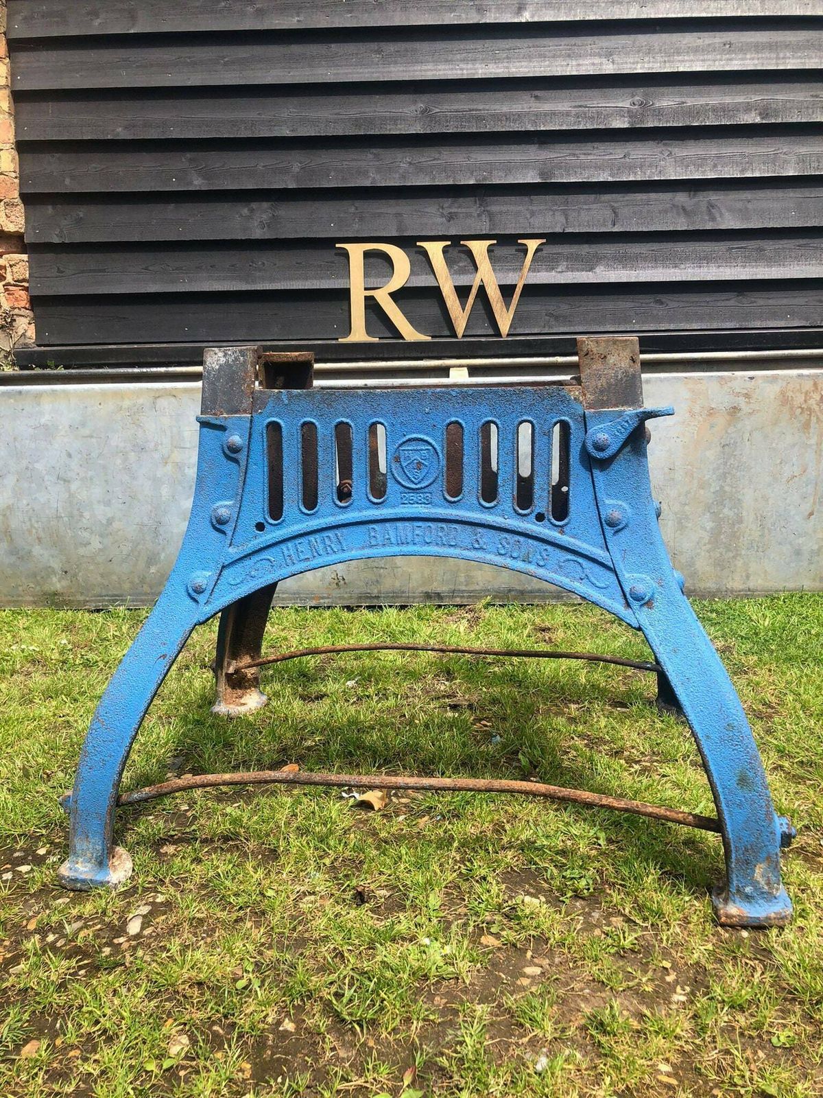 Cast Iron Industrial Henry Bamford And Sons Table Base Reclaimed Original.