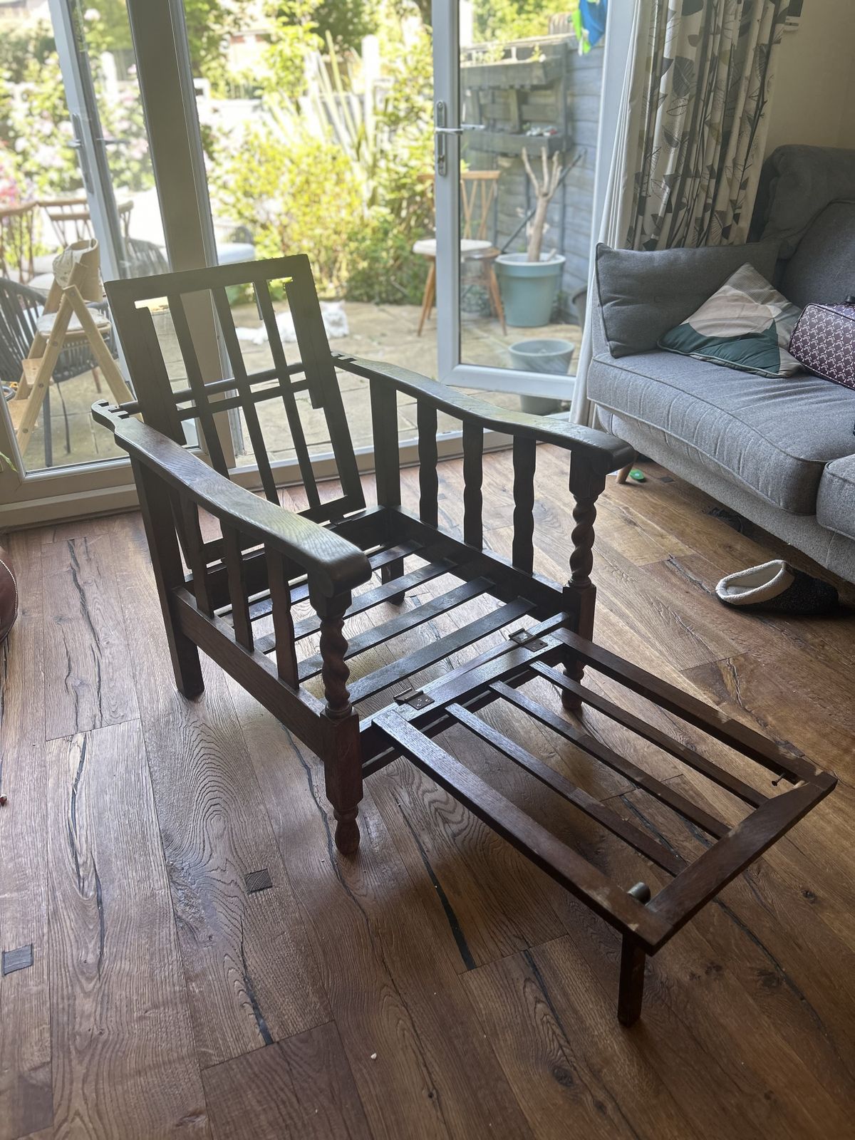 Arts And Crafts Reclining Chair With Liberty Print photo Furniture