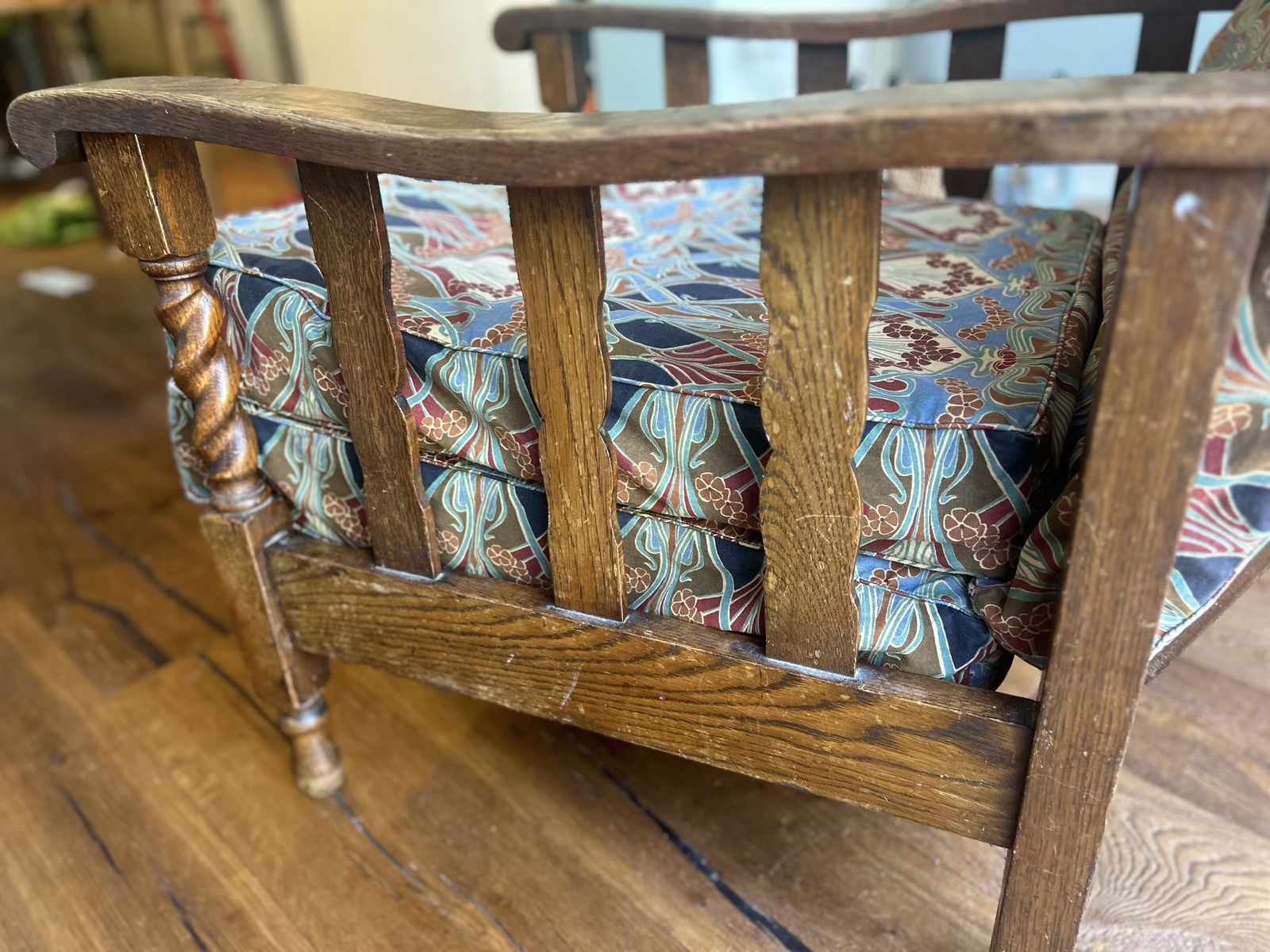 photo furniture Arts And Crafts Reclining Chair With Liberty Print
