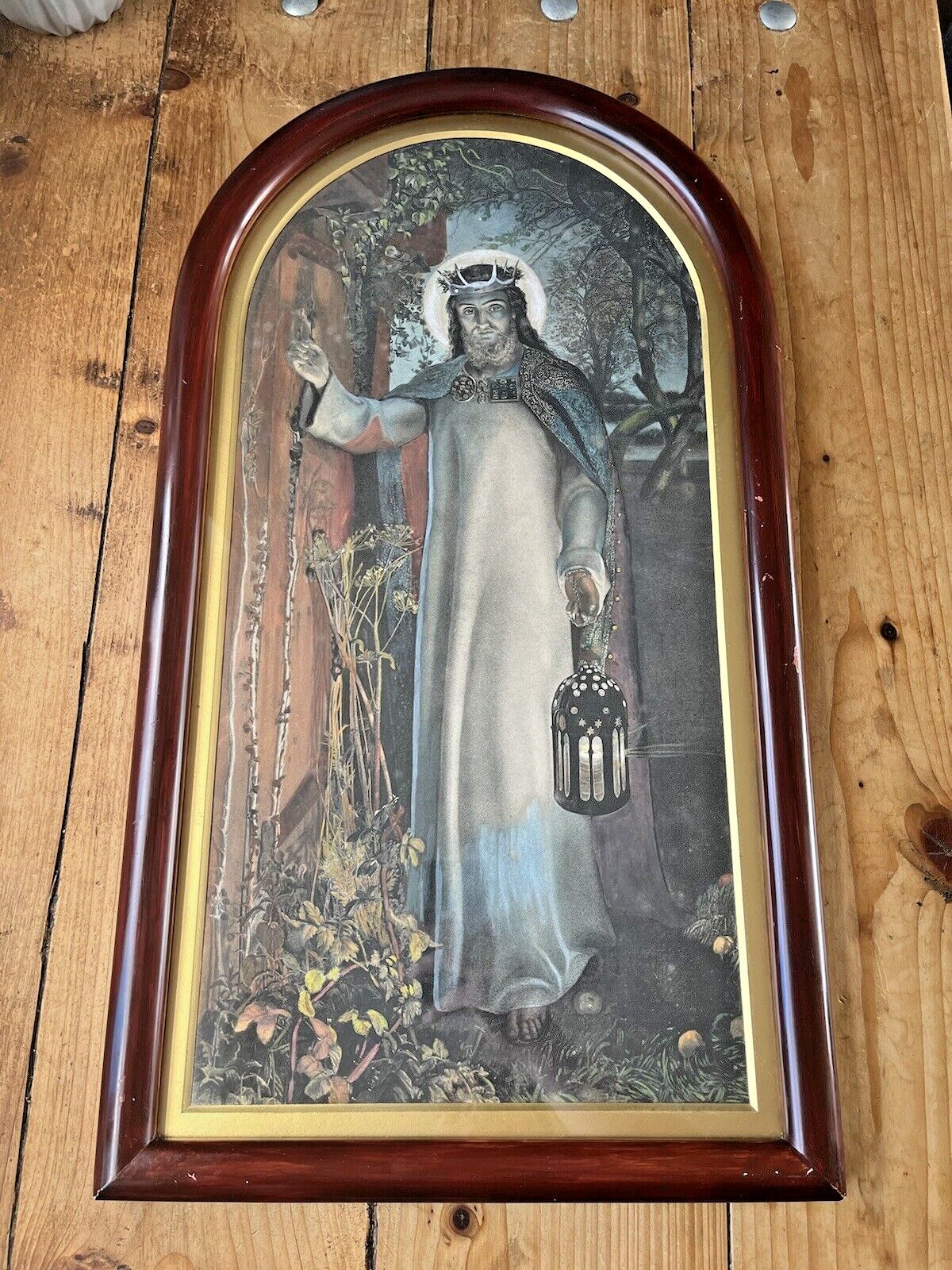 2 Framed Antique Pre Raphaelite Jesus Religious Ecclesiasrical Prints Light Of The World William Holman Hunt The Good Shepherd William Dobson photo 350.0