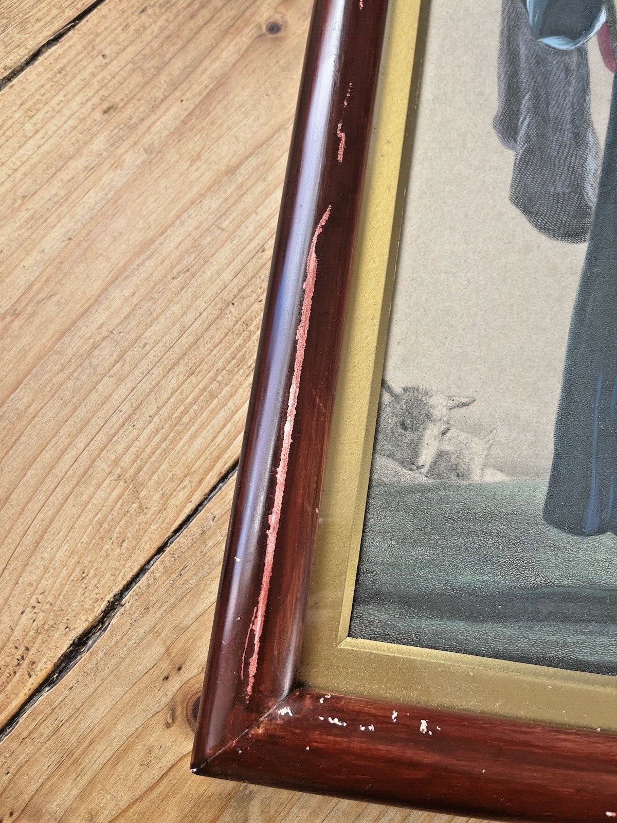 350.0 2 Framed Antique Pre Raphaelite Jesus Religious Ecclesiasrical Prints Light Of The World William Holman Hunt The Good Shepherd William Dobson photo