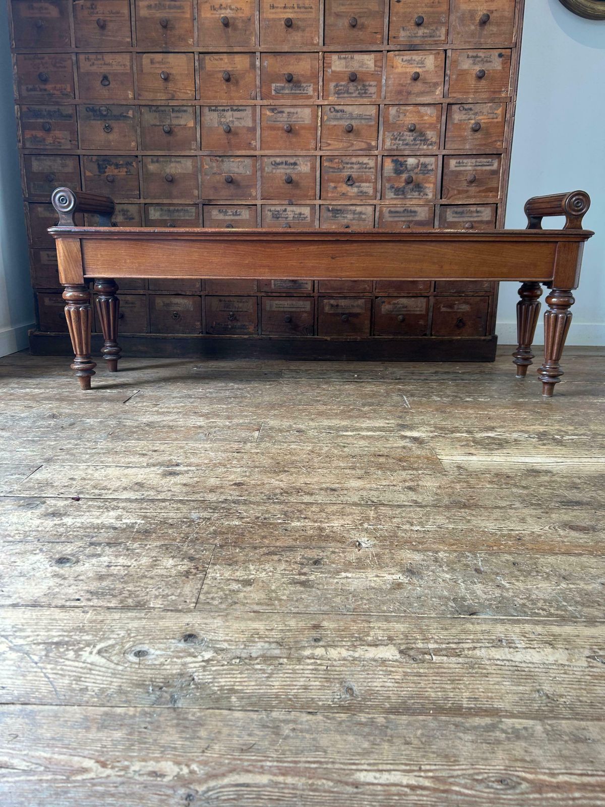 William Lv Mahogany Hall Bench In The Manner Of Gillows photo 2200.0