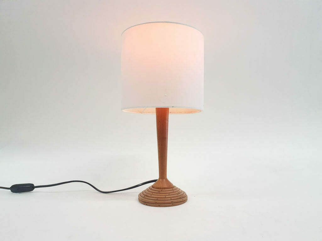 Vintage Kleine Bamboe Tafellamp, Ca. Jaren 1960 photo for sale