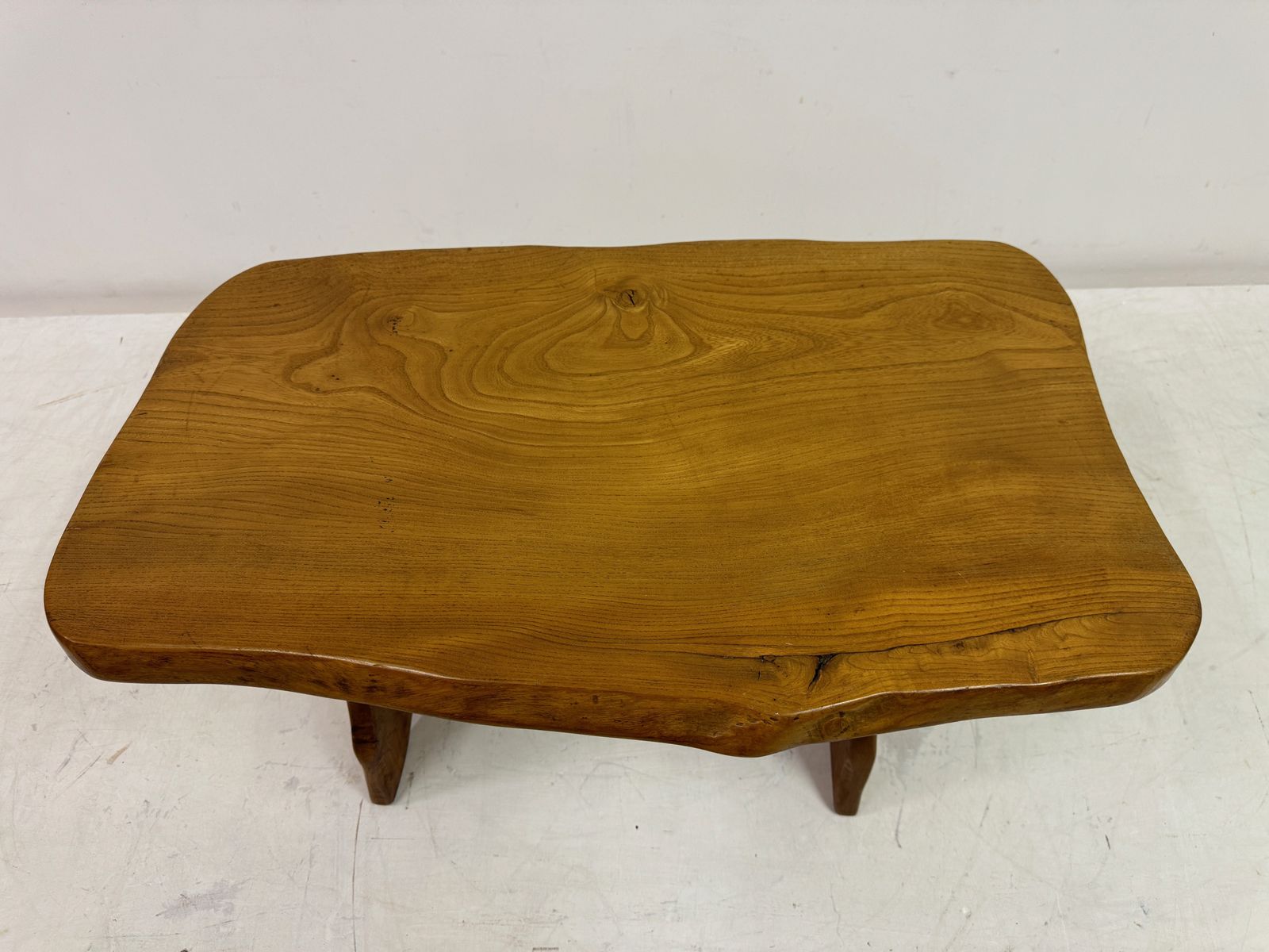 Mid Century Elm Side Table photo Furniture