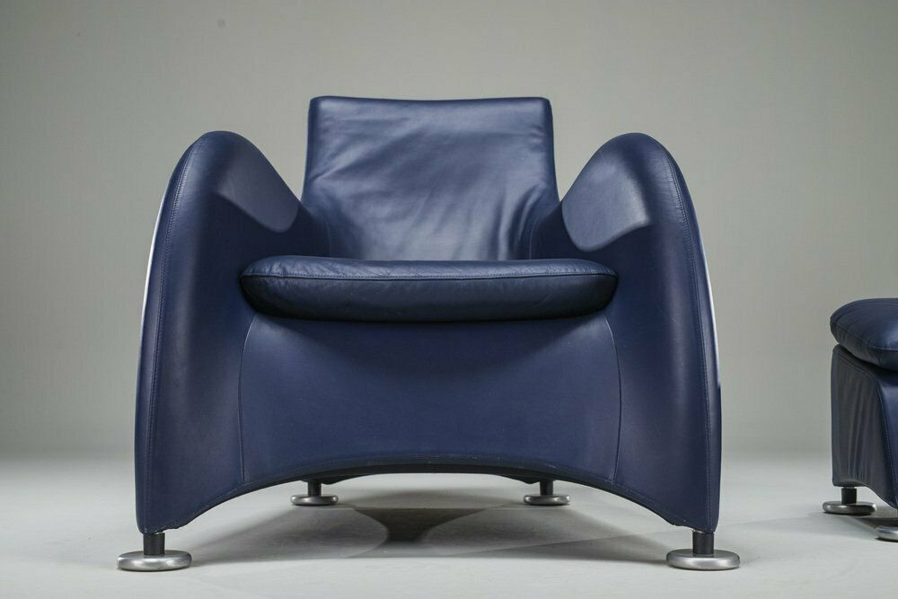Loge Armchair & Footstool By Gerard Van Den Berg For Montis, 1990s, Set Of 2 photo for sale
