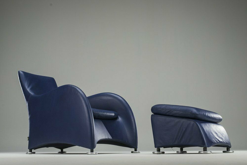 photo for sale Loge Armchair & Footstool By Gerard Van Den Berg For Montis, 1990s, Set Of 2