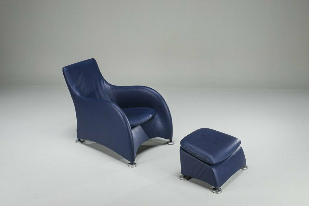 Furniture Loge Armchair & Footstool By Gerard Van Den Berg For Montis, 1990s, Set Of 2 photo