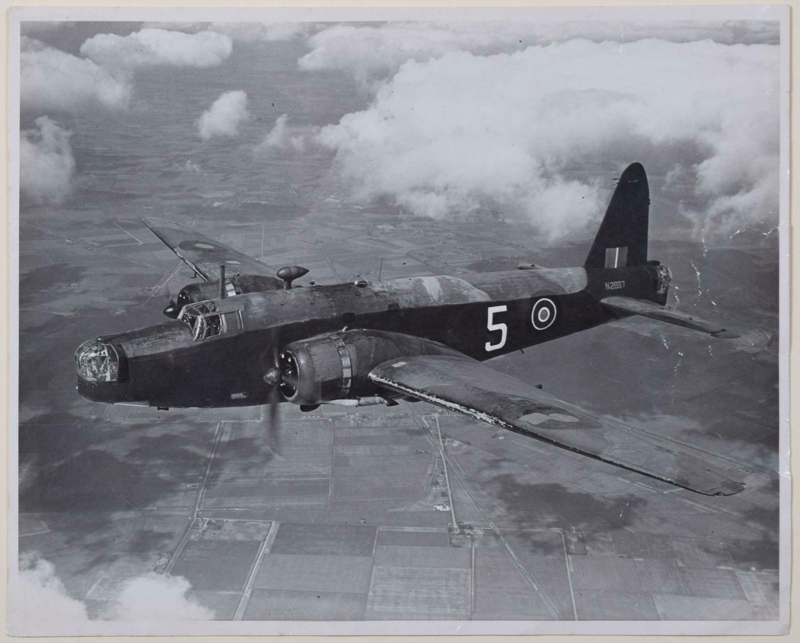 Charles E Brown Wellington Bomber Ww2 War Plane Silver Gelatin Photograph By Charles E Brown