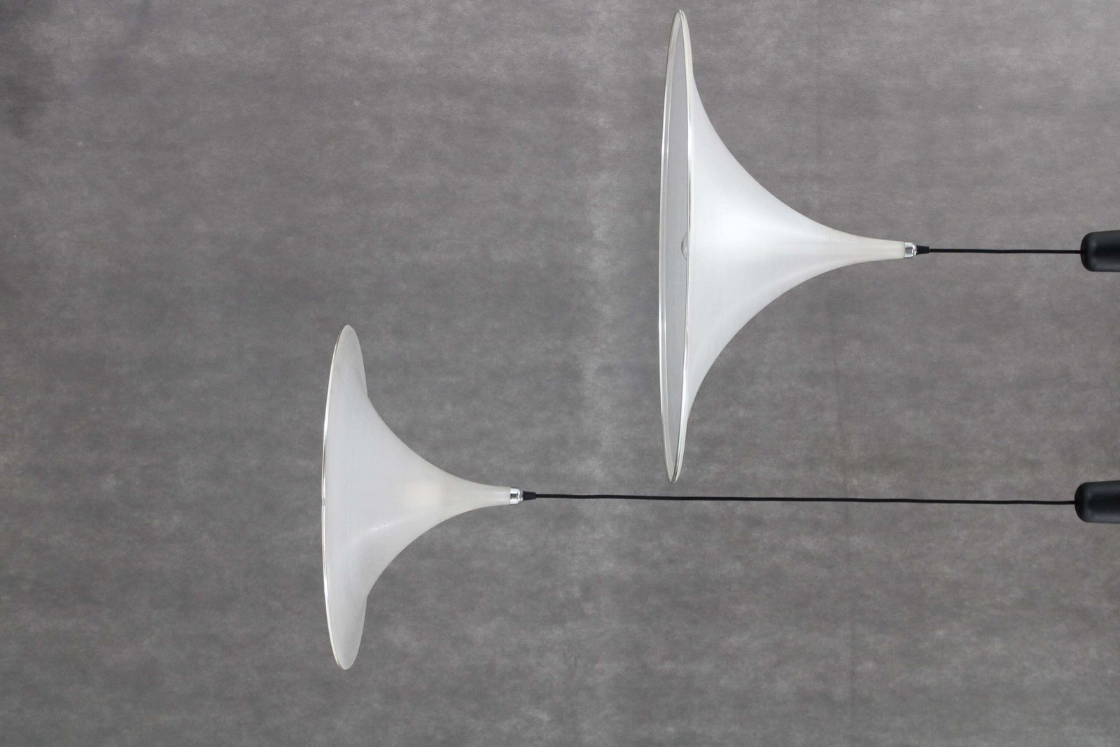 1970s Pair Of Guzzini "Trumpet" Pendant Lamps By Meblo , Italy photo furniture
