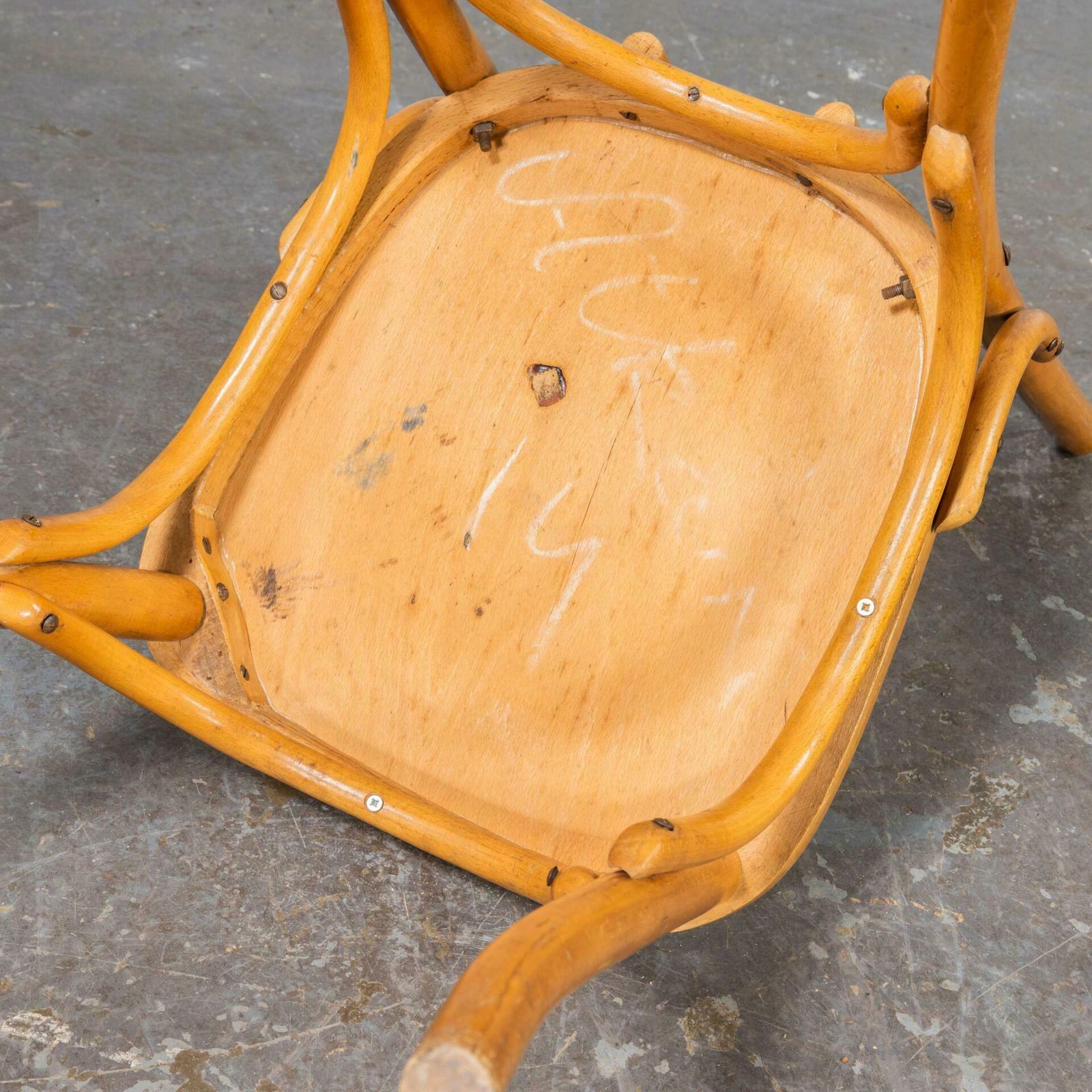 1960’s Simple Classic Back Bentwood Blonde Dining Chair – Set Of Three photo furniture