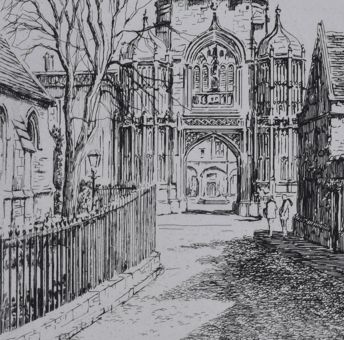 Mabel Oliver Rae Tom Tower, Christ Church, Oxford Etching By Mabel Oliver Rae Circa 1920 photo Art