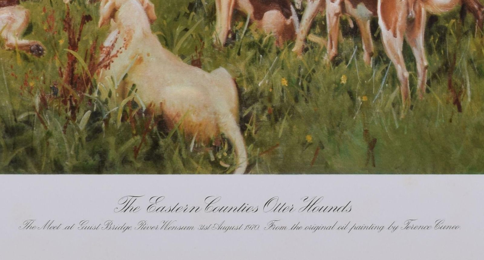 Terence Cuneo Eastern Counties Otter Hounds Hunting Print By Terence Cuneo 1971 photo vinterior