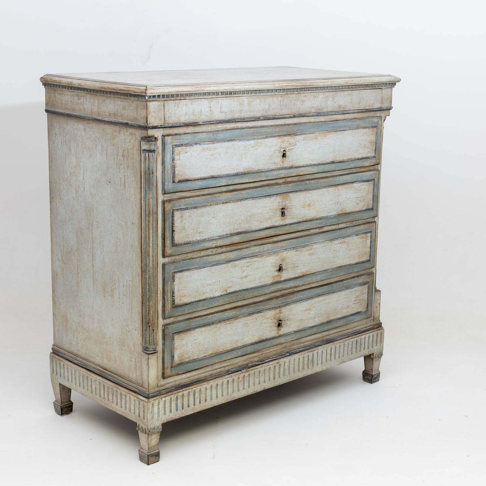 Neoclassical Tall Chest Of Drawers, Scandinavia, Early 19th Century