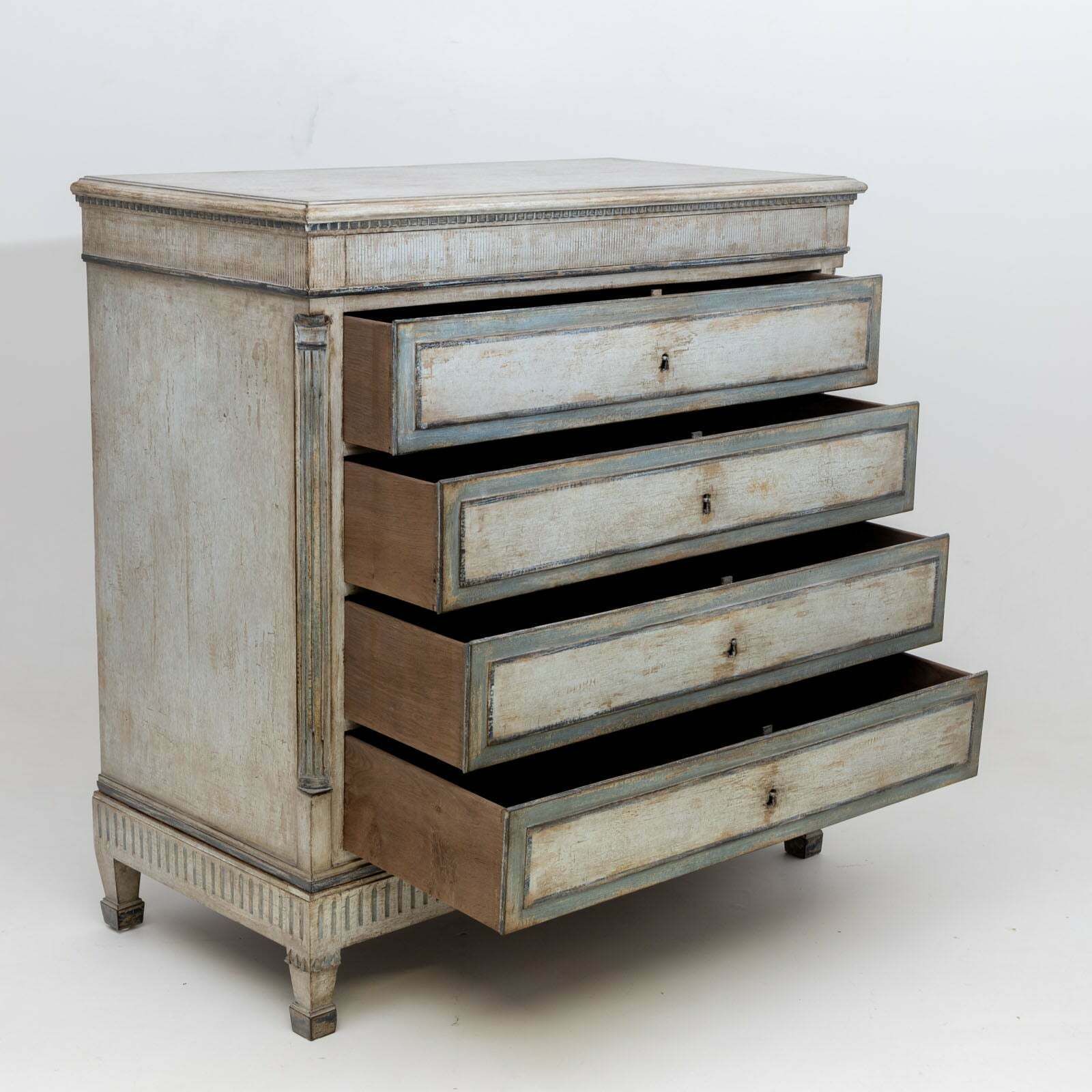Neoclassical Tall Chest Of Drawers, Scandinavia, Early 19th Century photo furniture