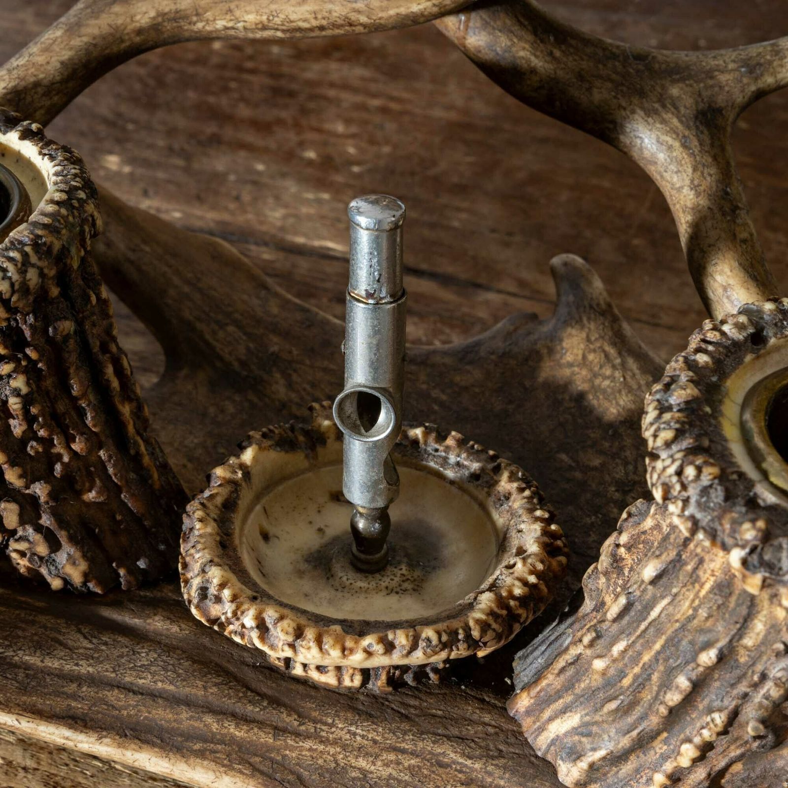 Smoking Desk Set With Antlers, Germany, Early 20th Century photo for sale