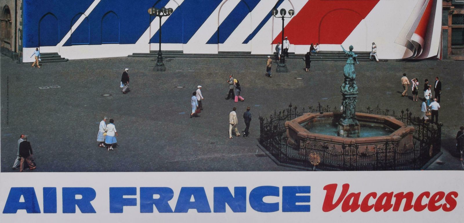 Air France Allemagne Germany Original Vintage Travel Poster Frankfurt Römer photo 320.0
