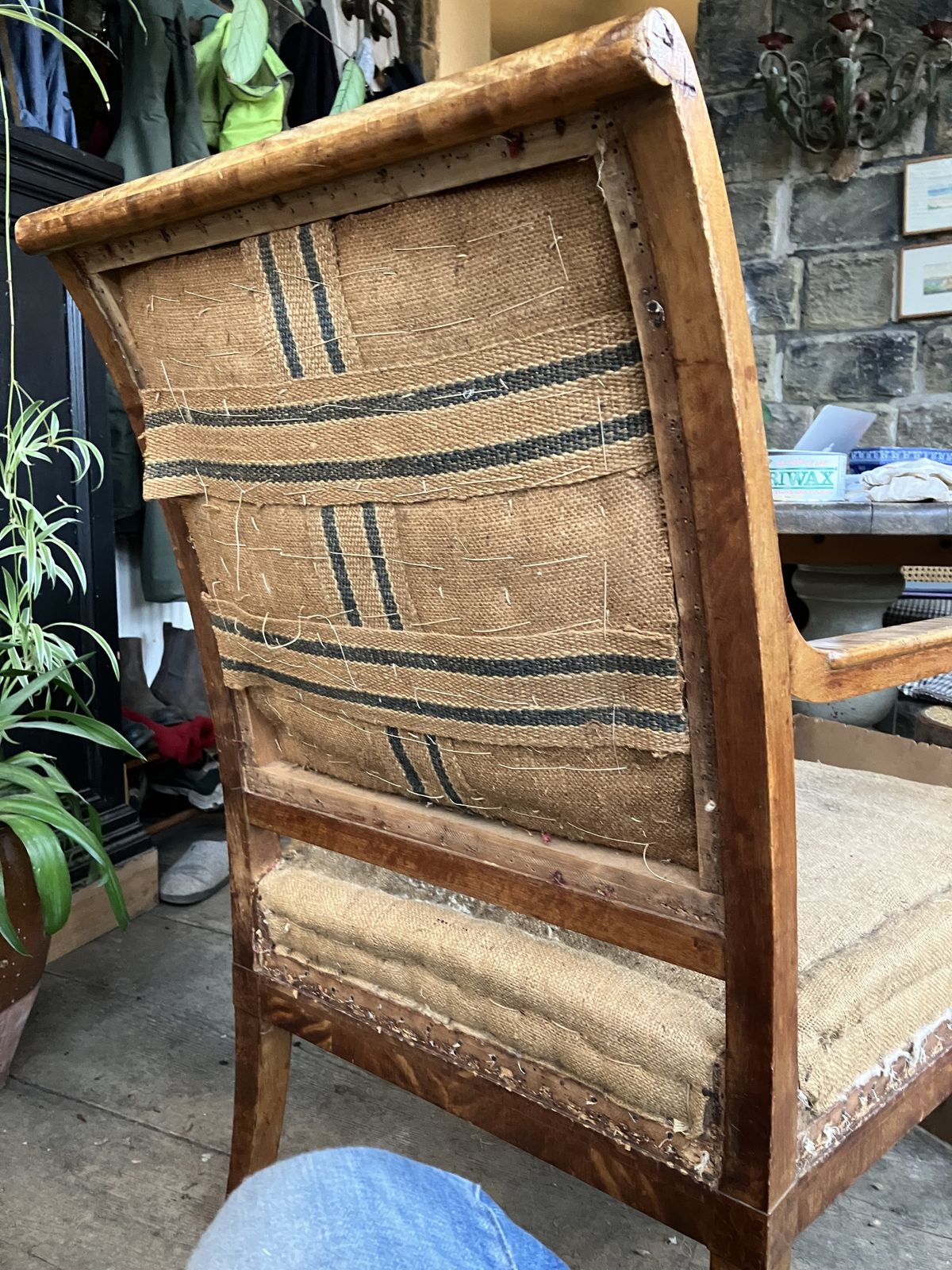Continental Biedermeier Satinwood Library Chair