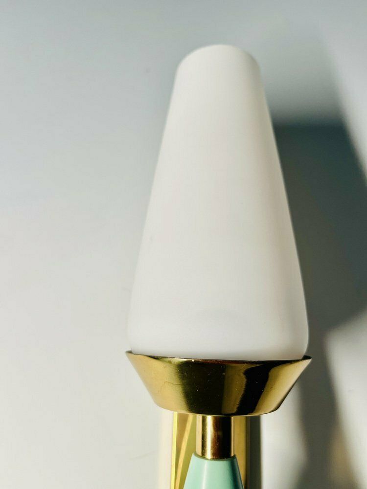 Mid Century Italian Brass And Glass Sconce From Stilnovo photo buy