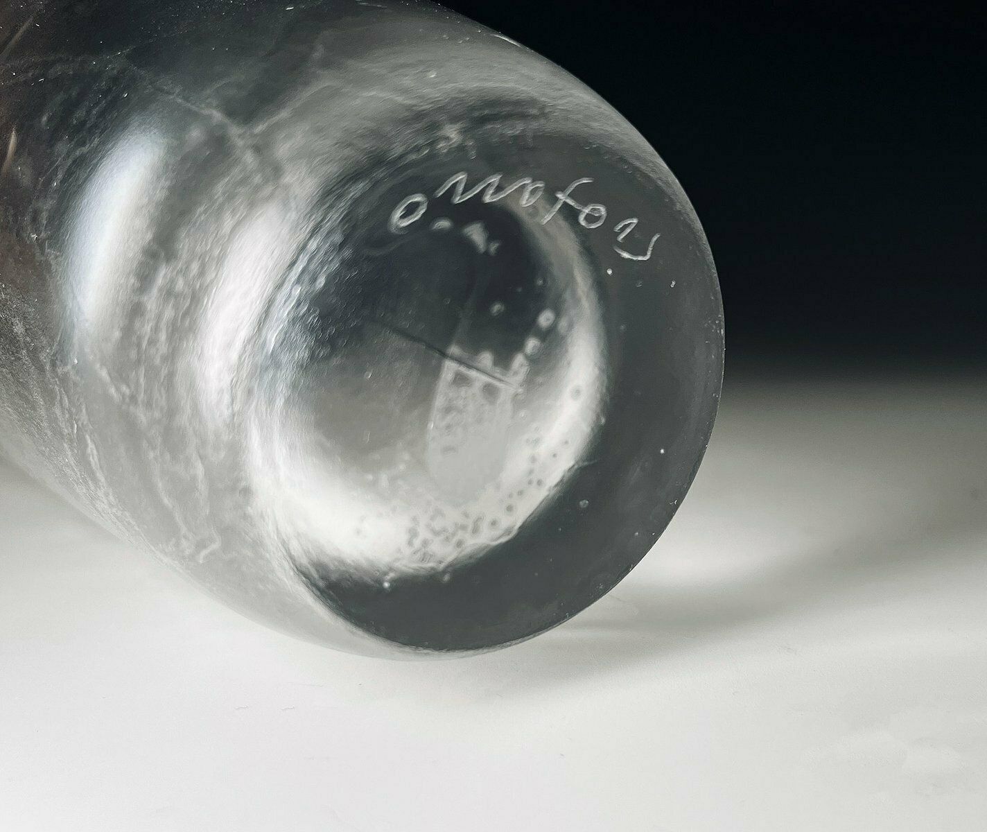 Iced Series Decanter By Vicke Lindstrand For Orrefors, Sweden photo for sale