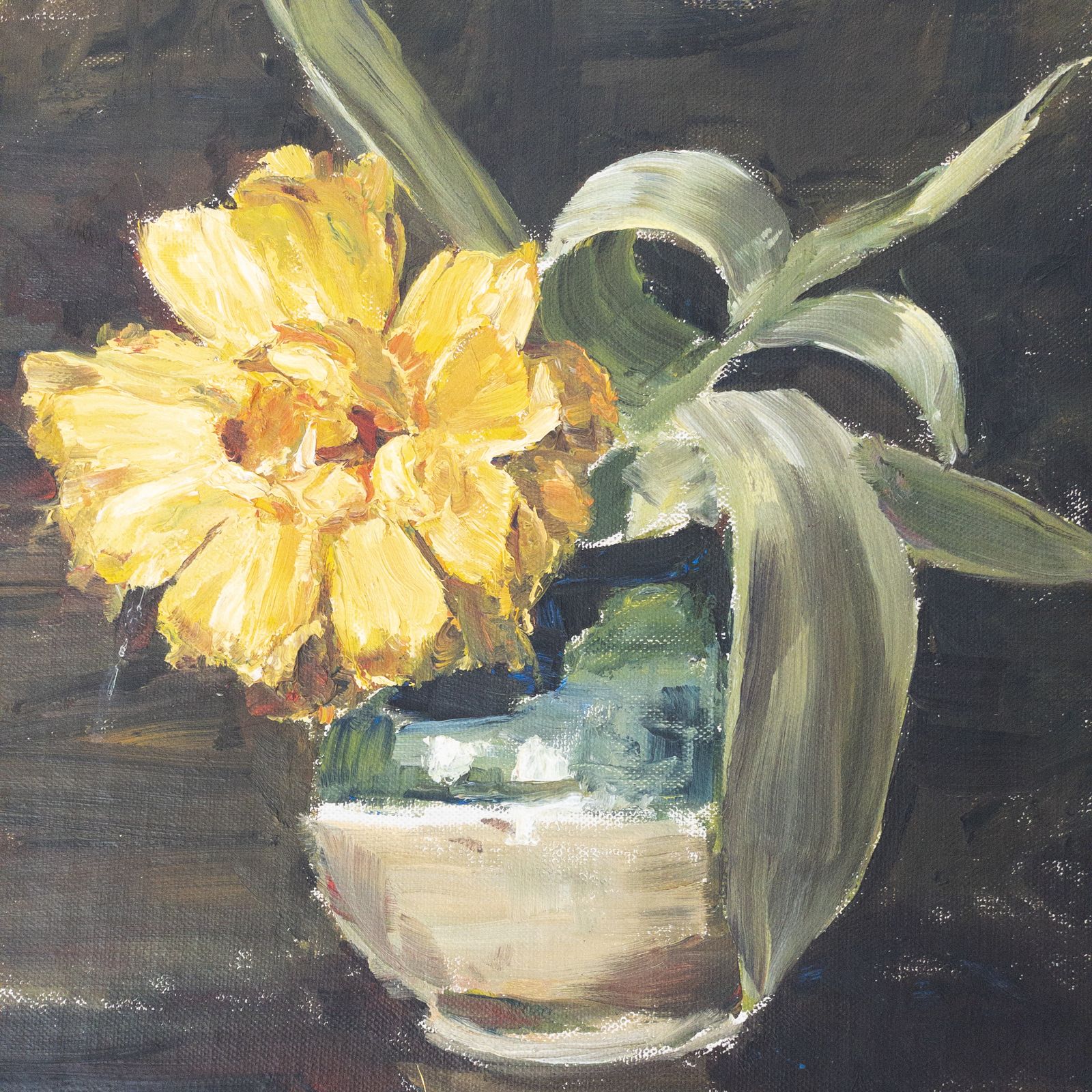 Vintage Swedish Original Floral Oil Painting. Signed Johan Bladh 1975 photo for sale