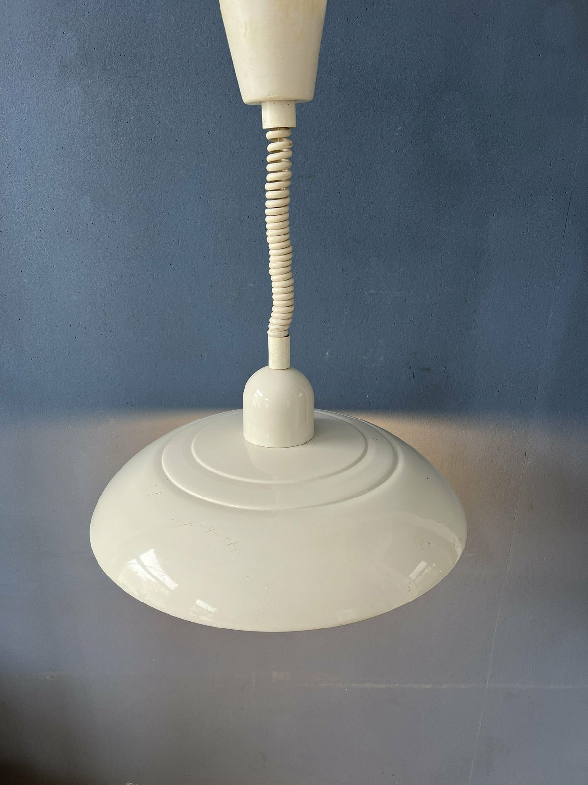 Vintage Beige Metalen Space Age Hanglamp photo furniture