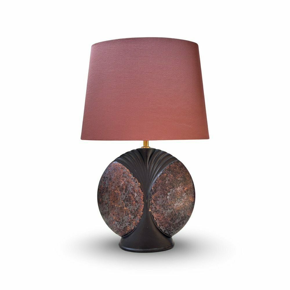 Mid Century Shell Shaped Ceramic Dark Purple Table Lamp By Goebel Porzellanfabrik, 1970s