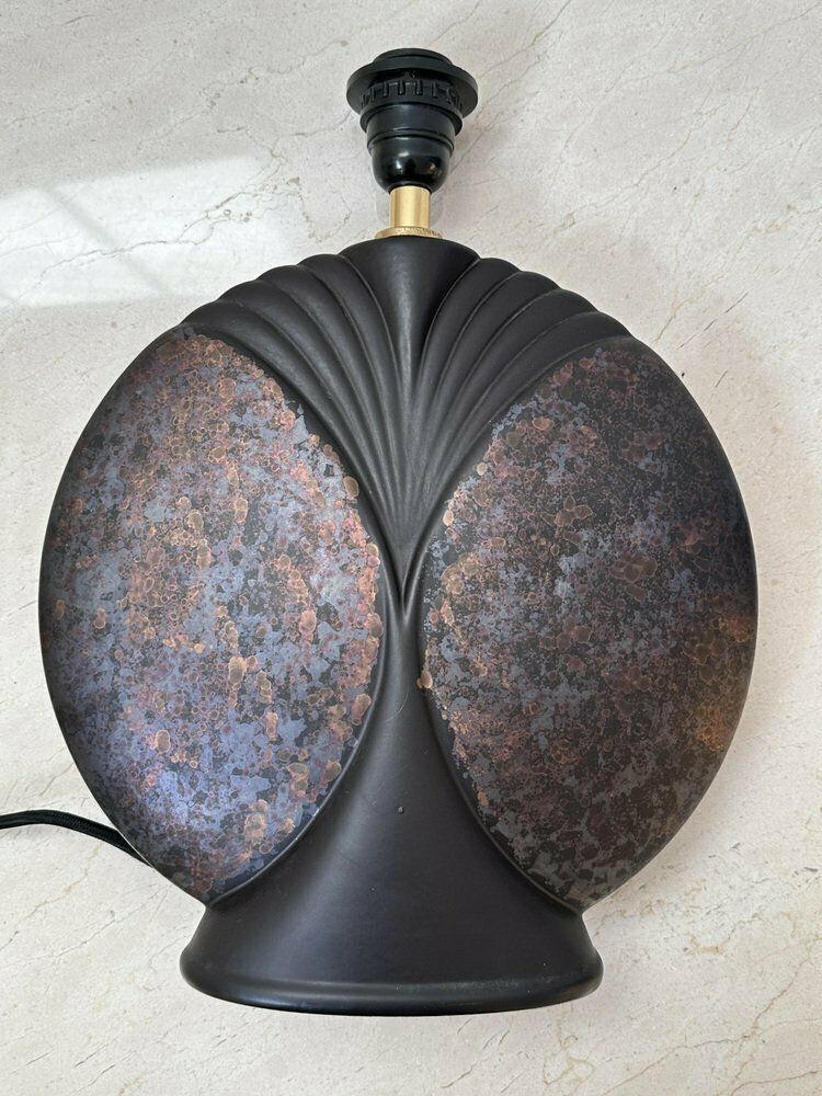 photo furniture Mid Century Shell Shaped Ceramic Dark Purple Table Lamp By Goebel Porzellanfabrik, 1970s