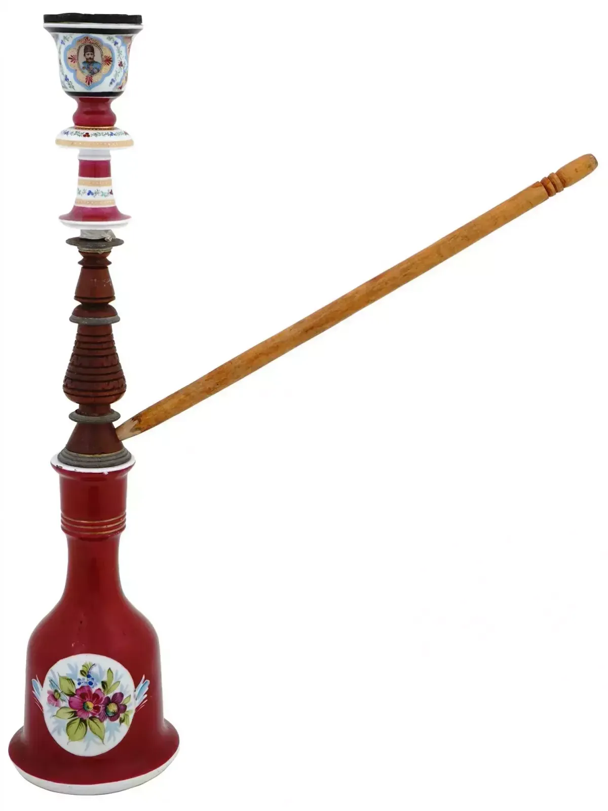 photo furniture Hand Painted Porcelain Hookah. Kuznetsov Factory In Dulevo. Russia. 19th Century