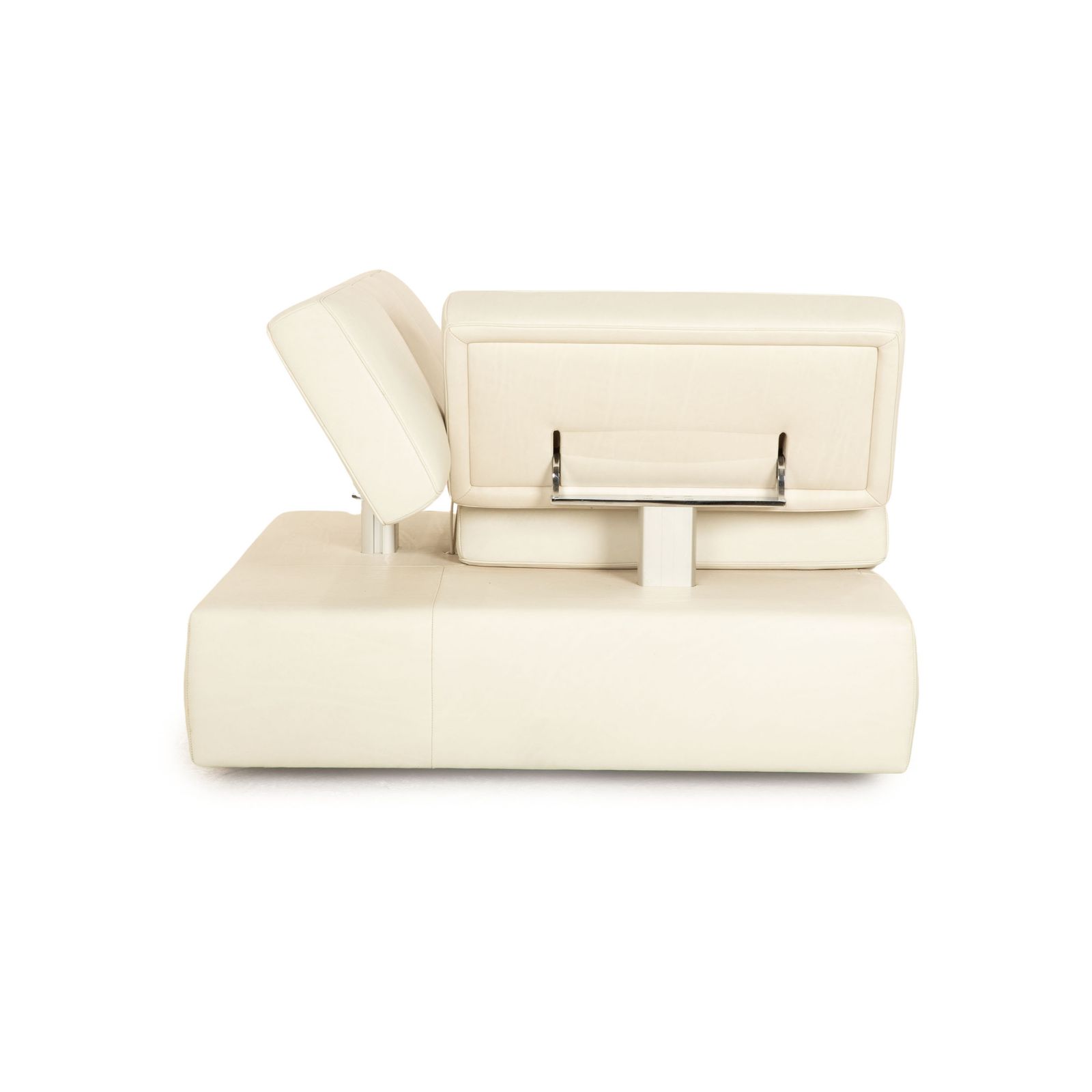 Fauteuil FSM Square Up en cuir blanc et gris, fonction manuelle photo buy