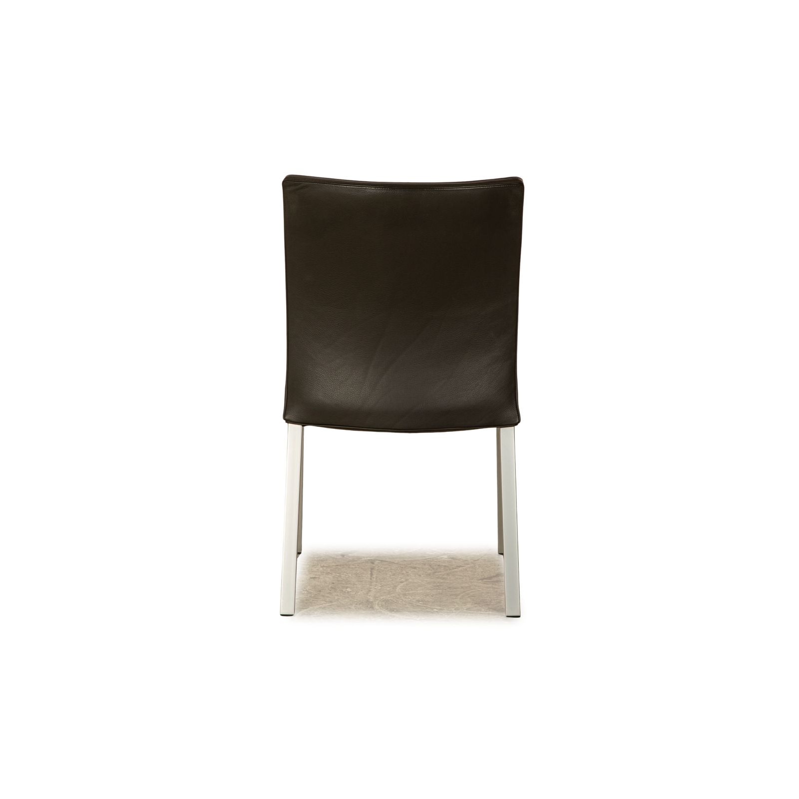 photo furniture Set Of 6 Wittmann Times Leather Chairs Dark Brown Dining Room