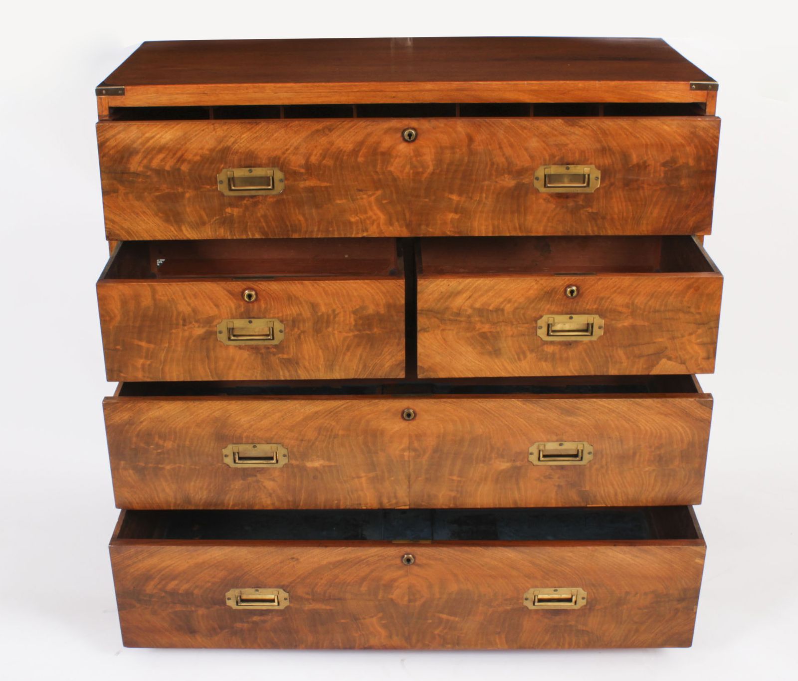 photo furniture Campaign Era Military Secretaire Chest Of Drawers C1840