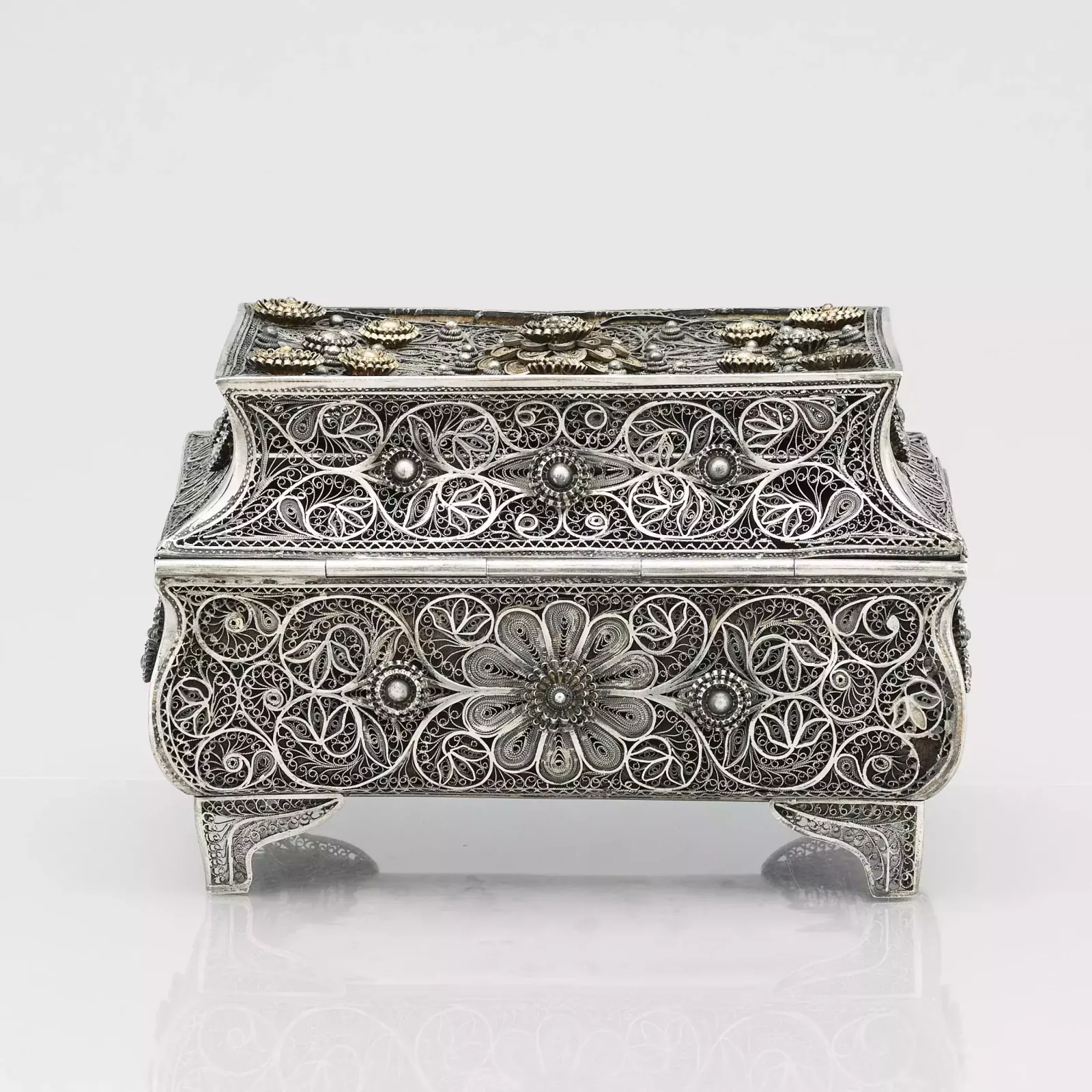 Silver Filigree Box From The 19th Century. Odessa, Russian Empire, 1898 1908 photo 1010.0