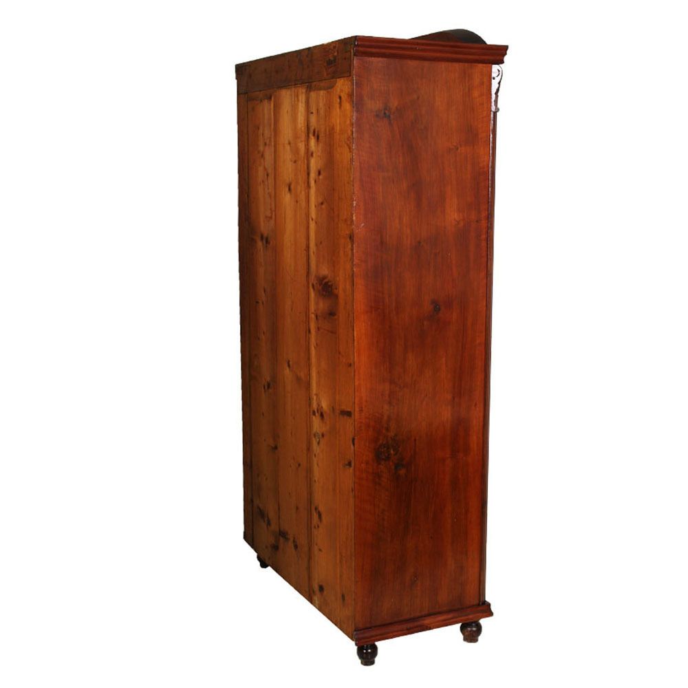 1860s Austrian Biedermeier Wardobe In Walnut, Polished To Wax photo Furniture