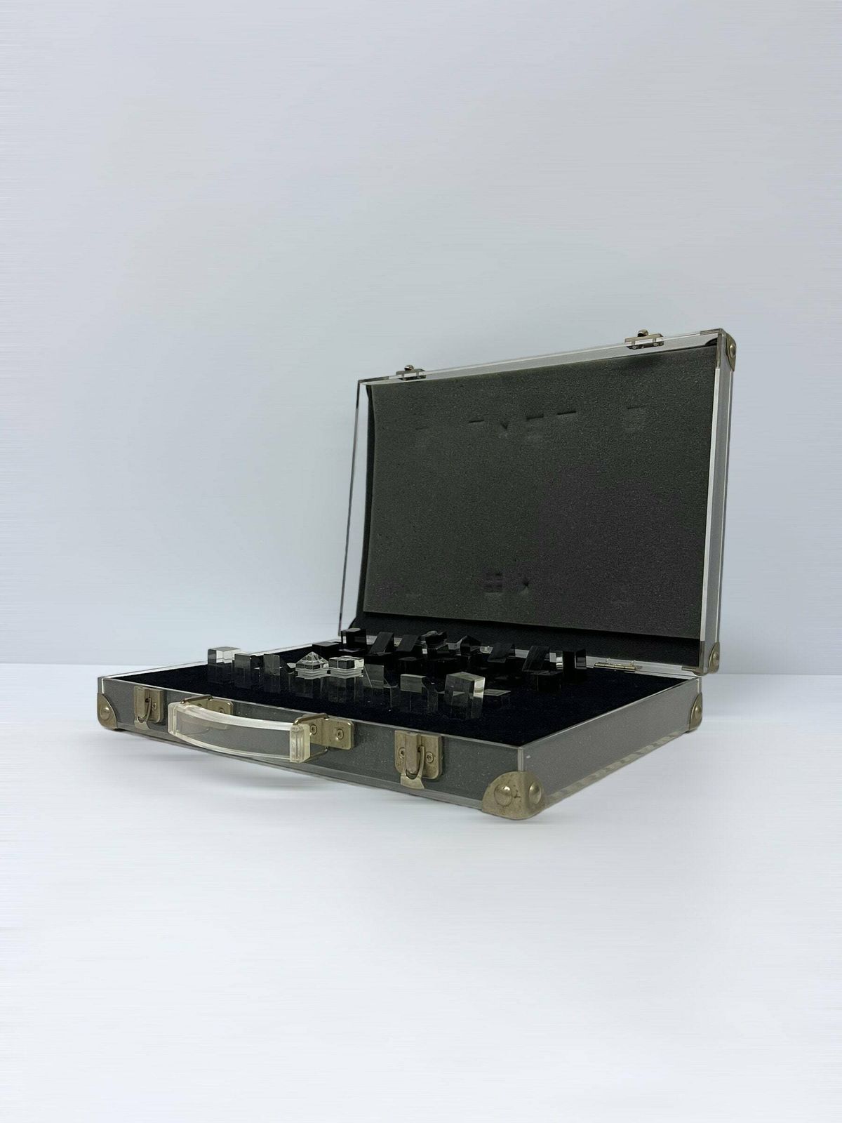 Vintage Dapy Paris Chess Game, Translucent Acrylic Design Briefcase, Postmodern Travel Case, Rare Design Chess Collectible Gift photo vintage