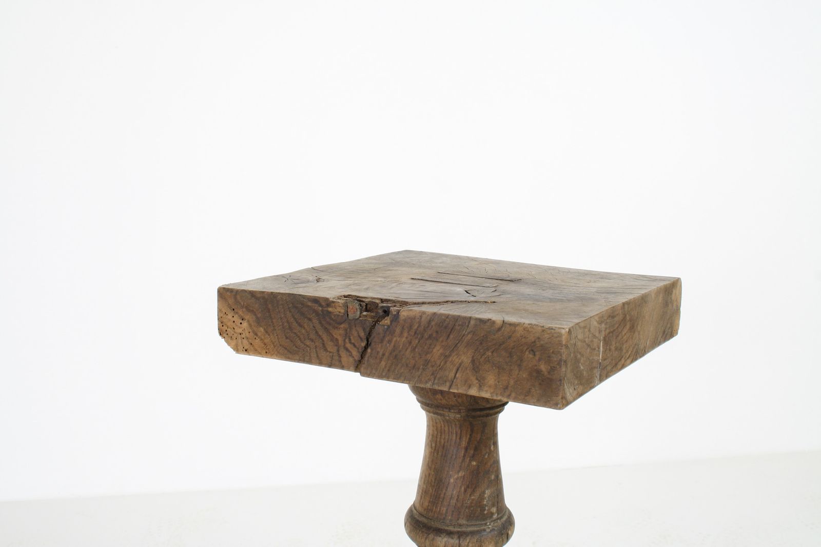 French Oak Plinth Pedastal Table, Decorative Plant Stand Or Sculpture Display photo Furniture