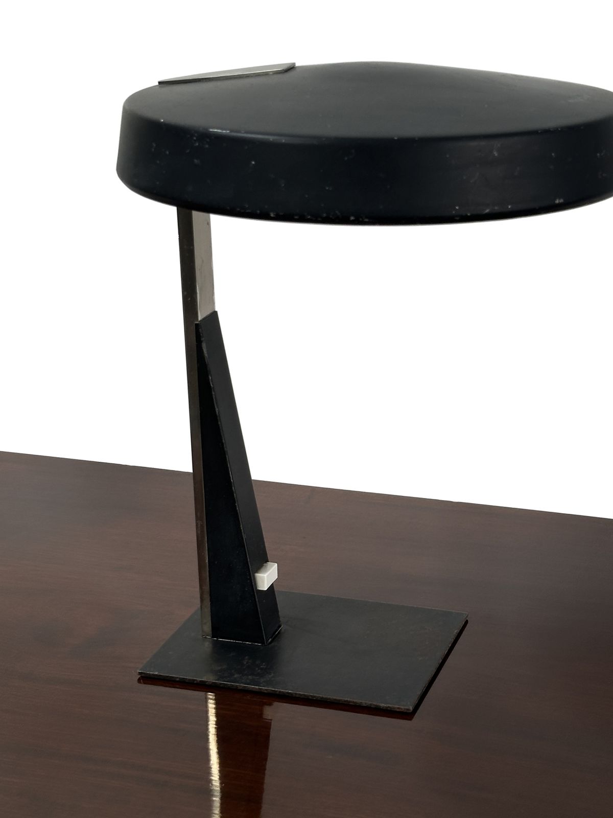 Vintage Original Black Metal Chrome Table Task Lamp By Louis Kalff For Philips photo furniture