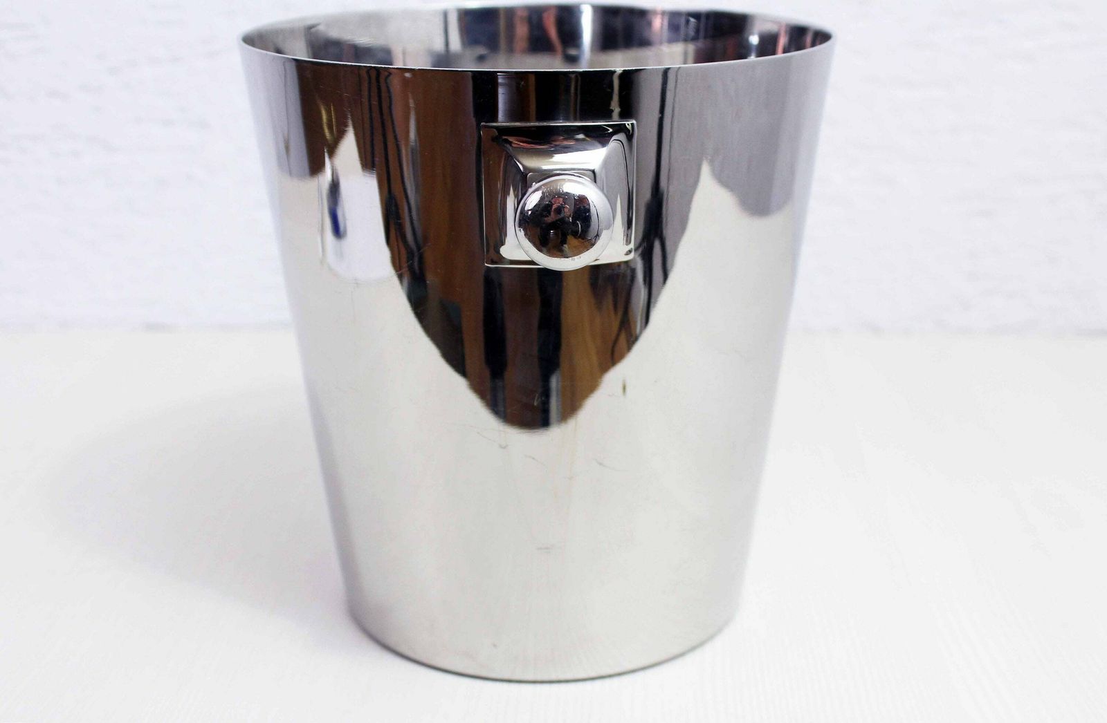 Stainless Steel Champagne Bucket Bouillet Boudelle Lyon 1980 photo furniture