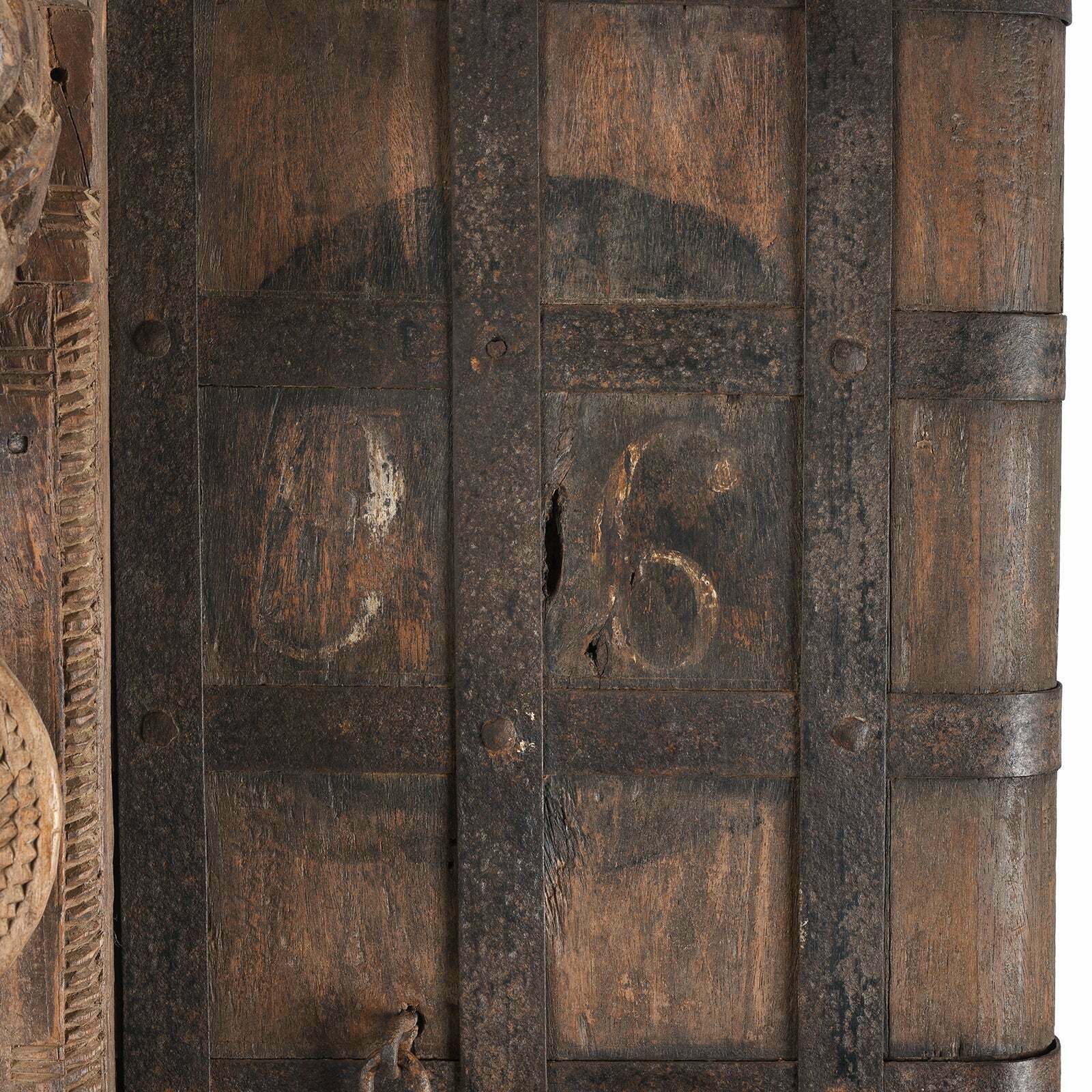 photo for sale Antique Indian Carved Yali Door, 19th Century