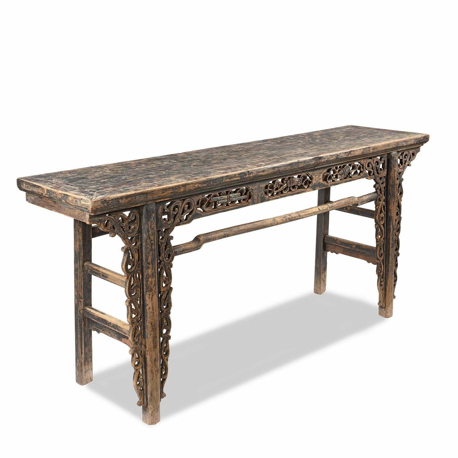 Carved Chinese Altar Table From Qinghai   19th Century photo for sale